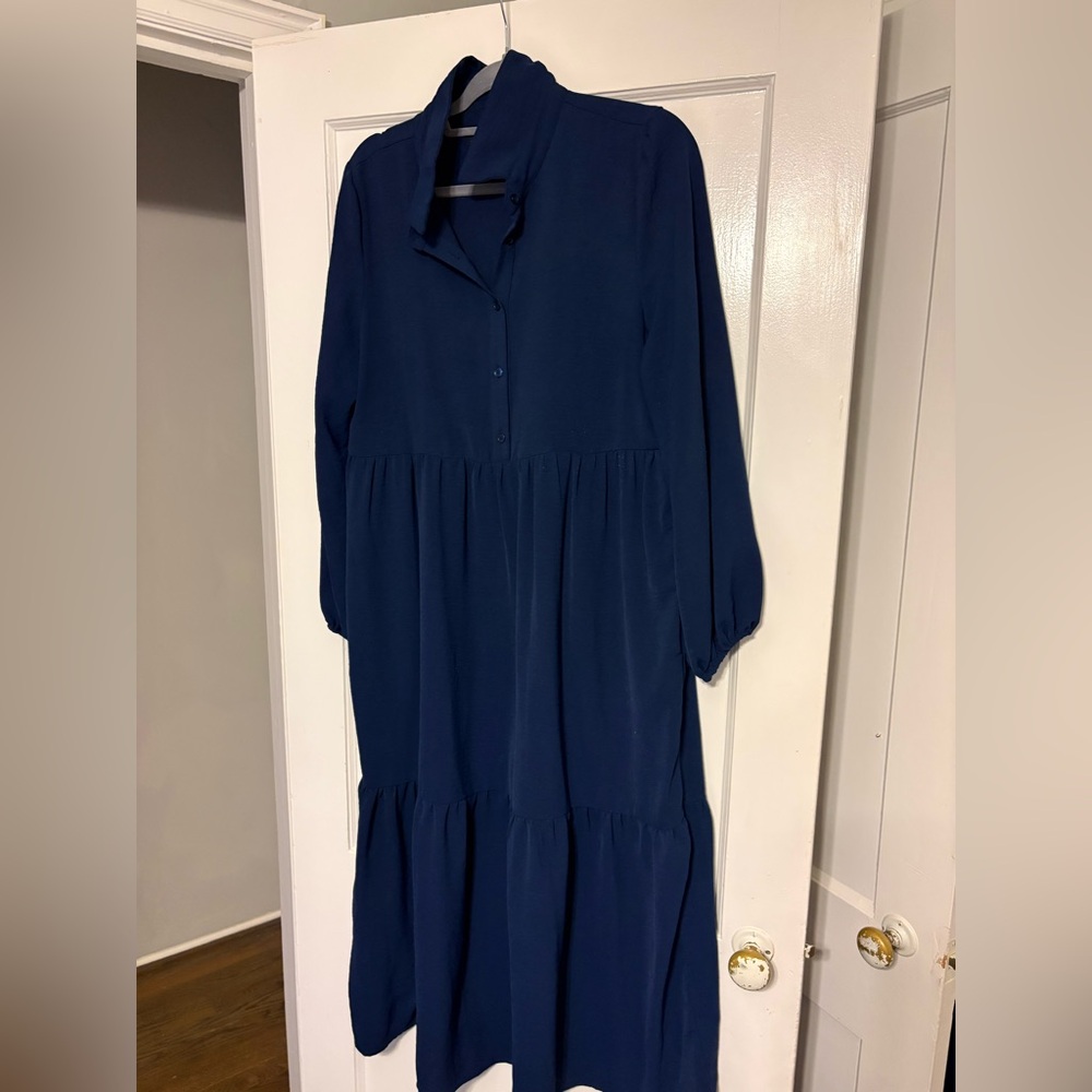 Rachel Zoe Deep Blue Long Sleeve Dress